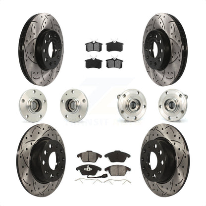 [Avant + Arrière] Kit d'ensemble roulement de roue et moyeu pour 2014 Volkswagen Beetle Sportline avec 2.0L avec 272mm Diameter Rotor KBB-116731 par Transit Auto