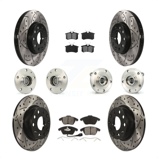 [Avant + Arrière] Kit d'ensemble roulement de roue et moyeu pour 2014 Volkswagen Beetle Sportline avec 2.0L avec 272mm Diameter Rotor KBB-116731 par Transit Auto