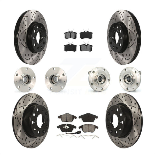 [Avant + Arrière] Kit d'ensemble roulement de roue et moyeu pour 2014 Volkswagen Beetle Base Highline Comfortline avec 2.5L avec 272mm Diameter KBB-116732 par Transit Auto