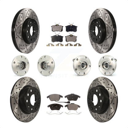 [Avant + Arrière] Kit d'ensemble roulement de roue et moyeu pour 2014 Volkswagen Beetle Sportline avec 2.0L avec 272mm Diameter Rotor KBB-116734 par Transit Auto
