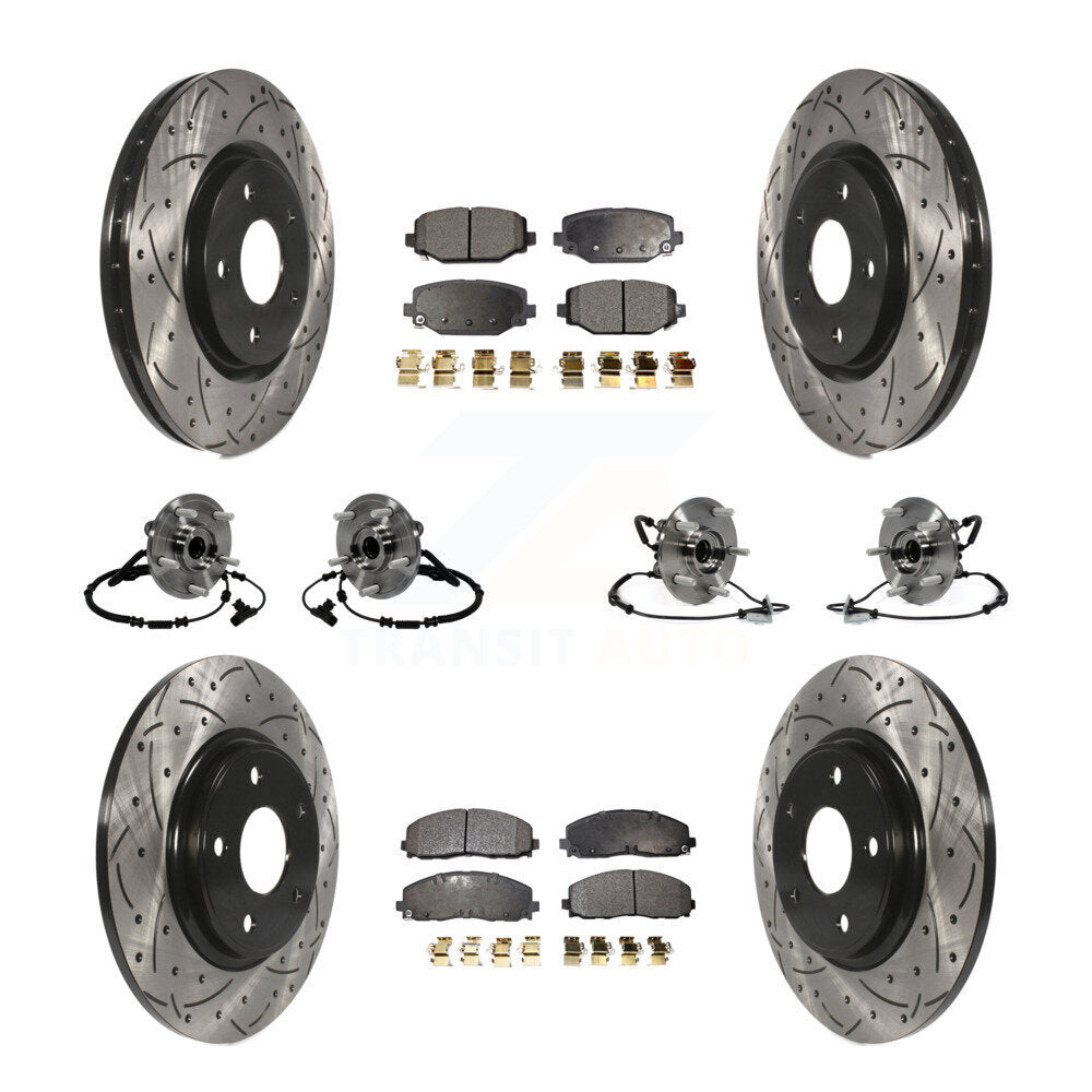 [Avant + Arrière] Kit d'ensemble roulement de roue et moyeu pour Dodge Grand Caravan Chrysler Town & Country Ram C/V Volkswagen Routan KBB-116736