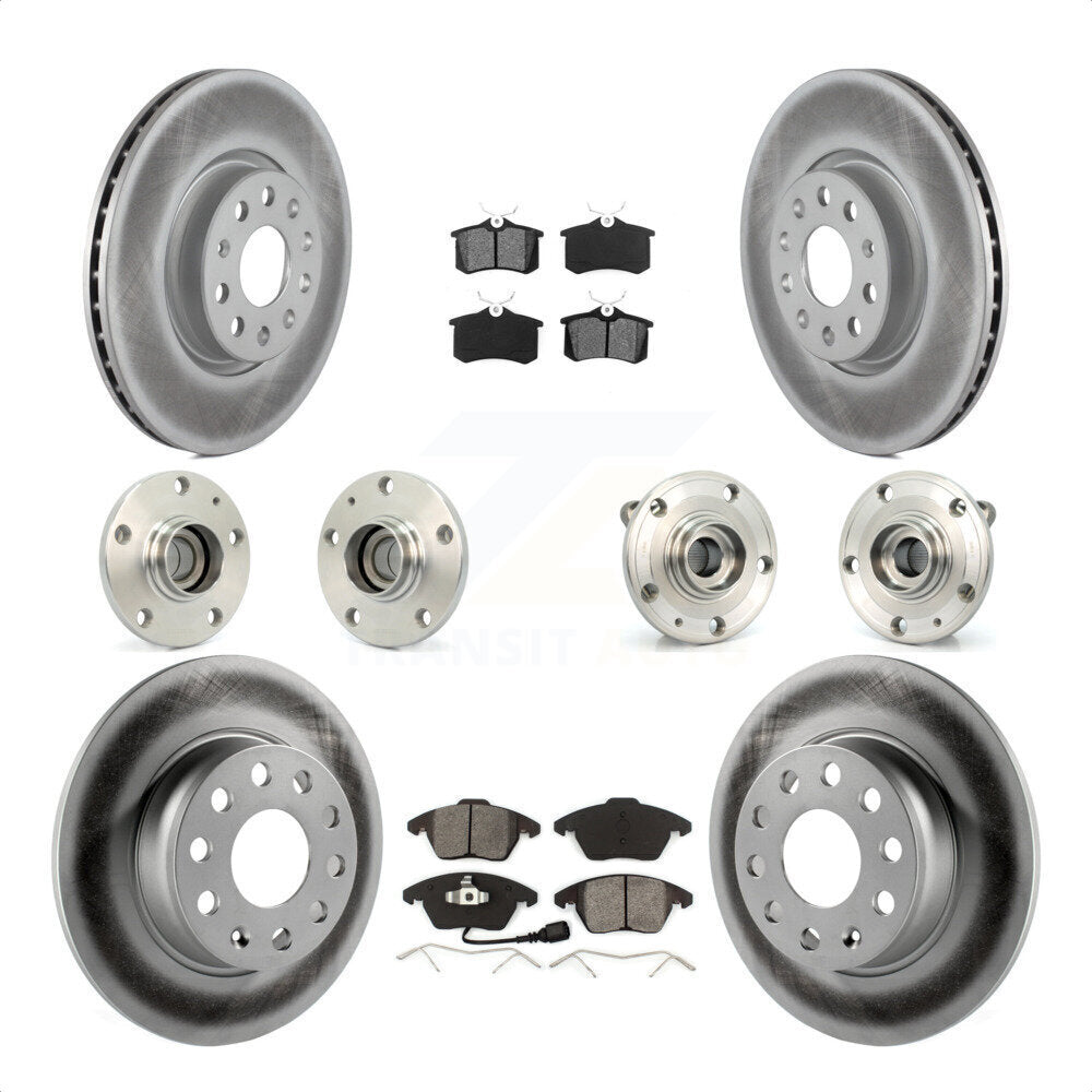 [Avant + Arrière] Kit d'ensemble roulement de roue et moyeu pour 2014 Volkswagen Beetle R-Line GSR avec 2.0L avec 272mm Diameter Rotor KBB-116745 par Transit Auto