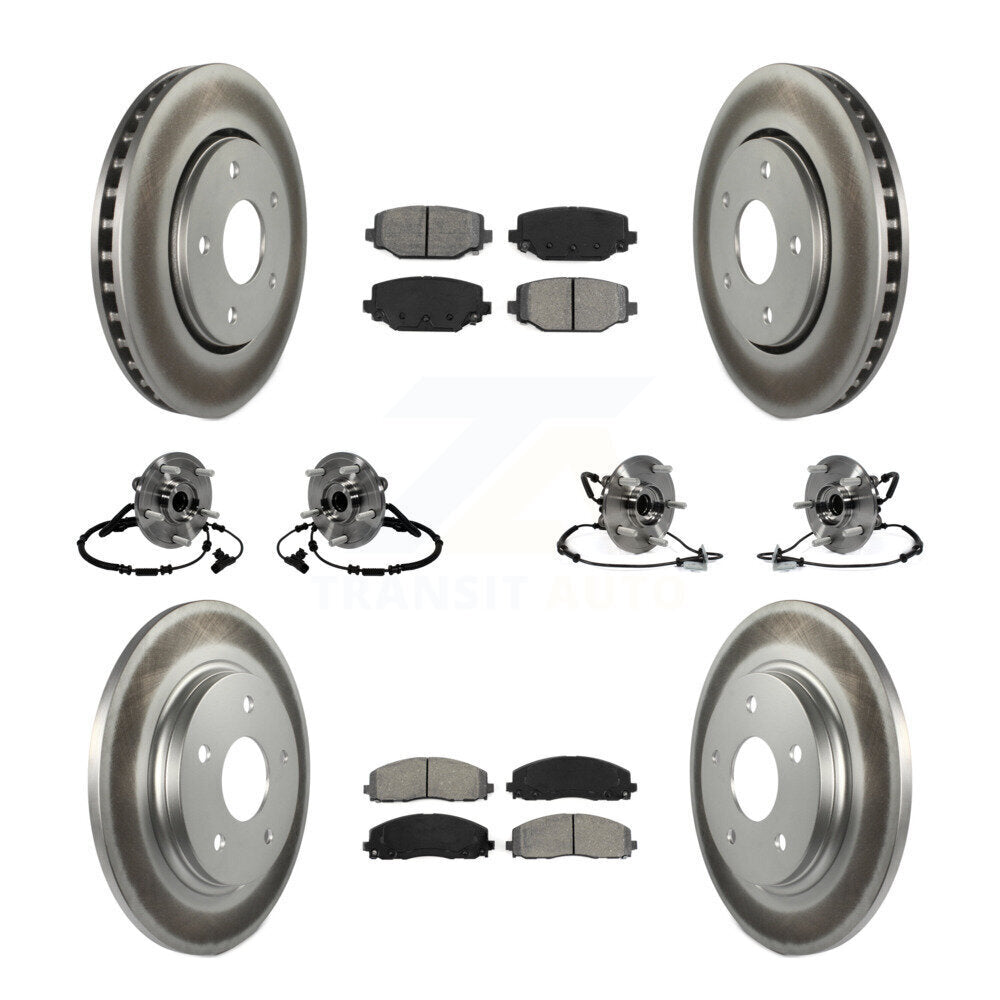 [Avant + Arrière] Kit d'ensemble roulement de roue et moyeu pour 2017-2018 Dodge Grand Caravan avec Single Piston Caliper KBB-116746