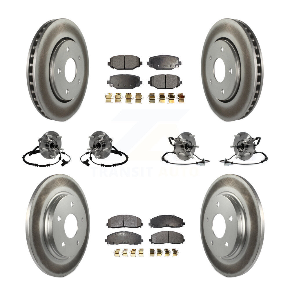 [Avant + Arrière] Kit d'ensemble roulement de roue et moyeu pour 2017-2018 Dodge Grand Caravan avec Single Piston Caliper KBB-116748