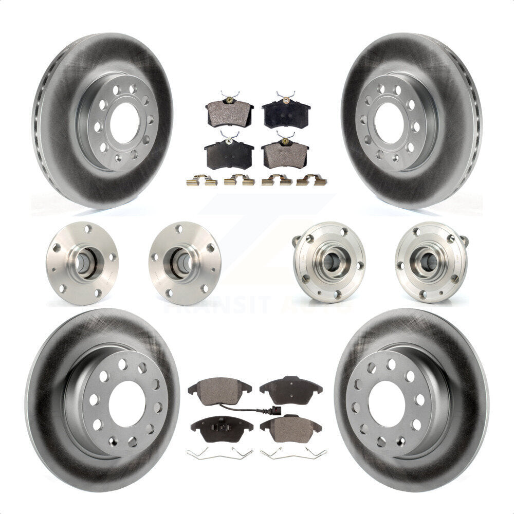 [Avant + Arrière] Kit d'ensemble roulement de roue et moyeu pour 2014 Volkswagen Beetle Base Highline Comfortline avec 2.5L avec 272mm Diameter Rotor KBB-116751 par Transit Auto