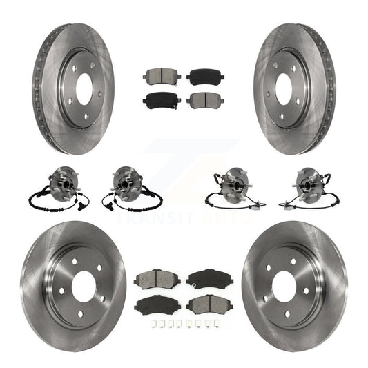 [Avant + Arrière] Kit d'ensemble roulement de roue et moyeu pour 2012 Dodge Grand Caravan Chrysler Town & Country Ram C/V avec Single Piston Caliper To 03/23/12 KBB-116776