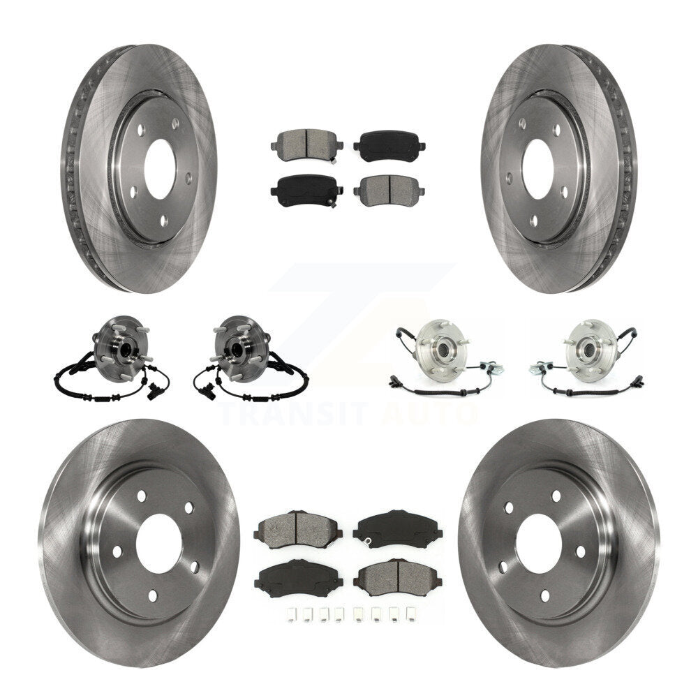 [Avant + Arrière] Kit d'ensemble roulement de roue et moyeu pour 2012 Volkswagen Routan avec Single Piston Caliper KBB-116778