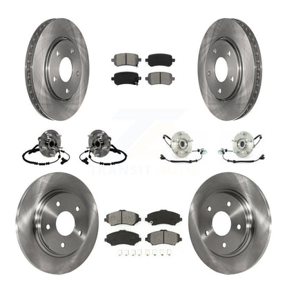 [Avant + Arrière] Kit d'ensemble roulement de roue et moyeu pour 2012 Volkswagen Routan avec Single Piston Caliper KBB-116778