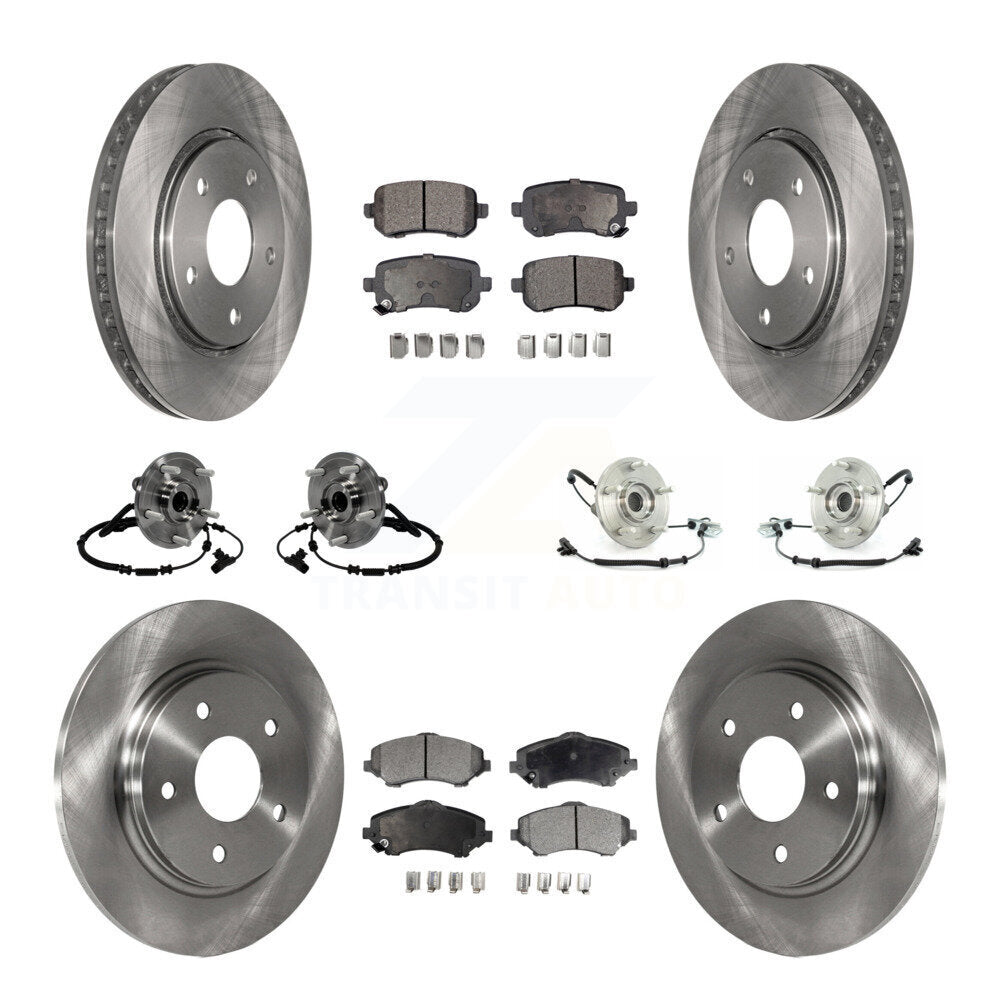 [Avant + Arrière] Kit d'ensemble roulement de roue et moyeu pour 2012 Volkswagen Routan avec Single Piston Caliper KBB-116781