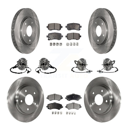 [Avant + Arrière] Kit d'ensemble roulement de roue et moyeu pour 2012 Dodge Grand Caravan Chrysler Town & Country Ram C/V avec Single Piston Caliper To 03/23/12 KBB-116785