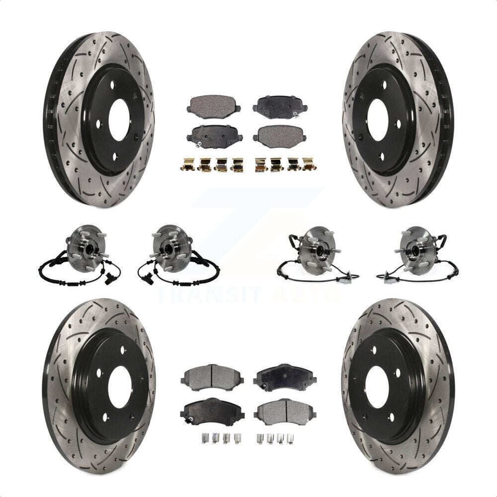 [Avant + Arrière] Kit d'ensemble roulement de roue et moyeu pour Dodge Grand Caravan Chrysler Town & Country Ram C/V Volkswagen Routan KBB-116786 par Transit Auto