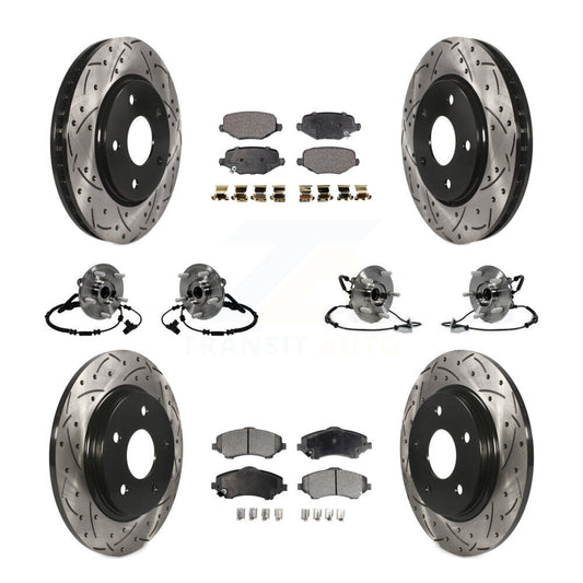 [Avant + Arrière] Kit d'ensemble roulement de roue et moyeu pour Dodge Grand Caravan Chrysler Town & Country Ram C/V Volkswagen Routan KBB-116786