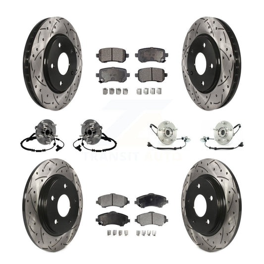 [Avant + Arrière] Kit d'ensemble roulement de roue et moyeu pour 2012 Volkswagen Routan avec Single Piston Caliper KBB-116788