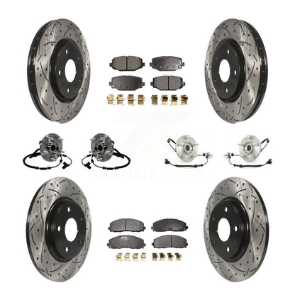 [Avant + Arrière] Kit d'ensemble roulement de roue et moyeu pour 2012 Volkswagen Routan avec Dual Piston Caliper KBB-116789