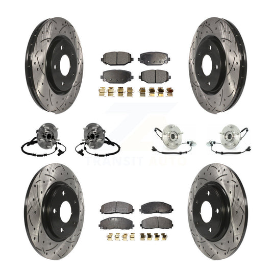 [Avant + Arrière] Kit d'ensemble roulement de roue et moyeu pour 2012 Volkswagen Routan avec Dual Piston Caliper KBB-116789