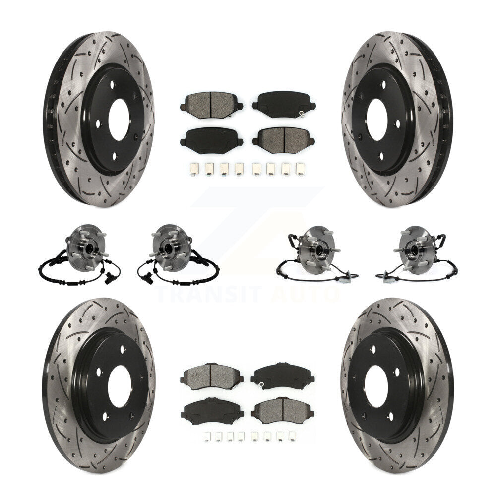 [Avant + Arrière] Kit d'ensemble roulement de roue et moyeu pour Dodge Grand Caravan Chrysler Town & Country Ram C/V Volkswagen Routan KBB-116796