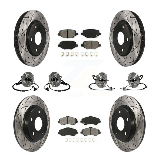 [Avant + Arrière] Kit d'ensemble roulement de roue et moyeu pour Dodge Grand Caravan Chrysler Town & Country Ram C/V Volkswagen Routan KBB-116796