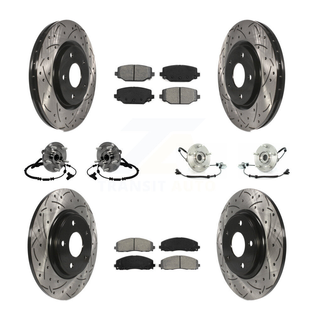 [Avant + Arrière] Kit d'ensemble roulement de roue et moyeu pour 2012 Volkswagen Routan avec Dual Piston Caliper KBB-116798