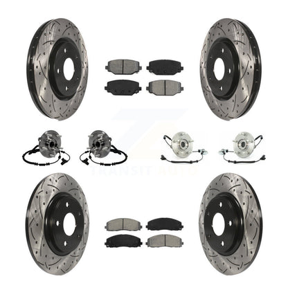 [Avant + Arrière] Kit d'ensemble roulement de roue et moyeu pour 2012 Volkswagen Routan avec Dual Piston Caliper KBB-116798