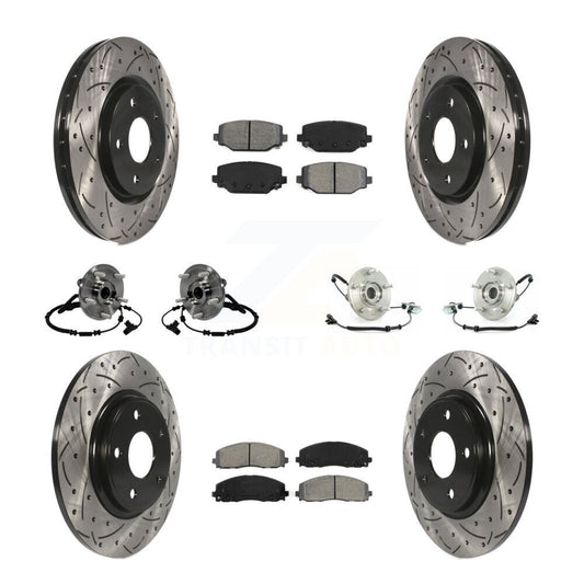 [Avant + Arrière] Kit d'ensemble roulement de roue et moyeu pour 2012 Volkswagen Routan avec Dual Piston Caliper KBB-116798