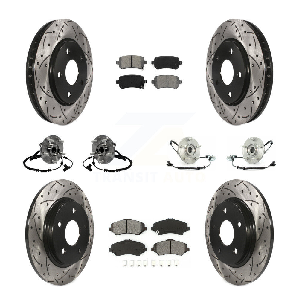 [Avant + Arrière] Kit d'ensemble roulement de roue et moyeu pour 2012 Volkswagen Routan avec Single Piston Caliper KBB-116799