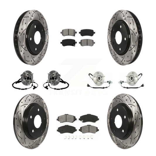 [Avant + Arrière] Kit d'ensemble roulement de roue et moyeu pour 2012 Volkswagen Routan avec Single Piston Caliper KBB-116799