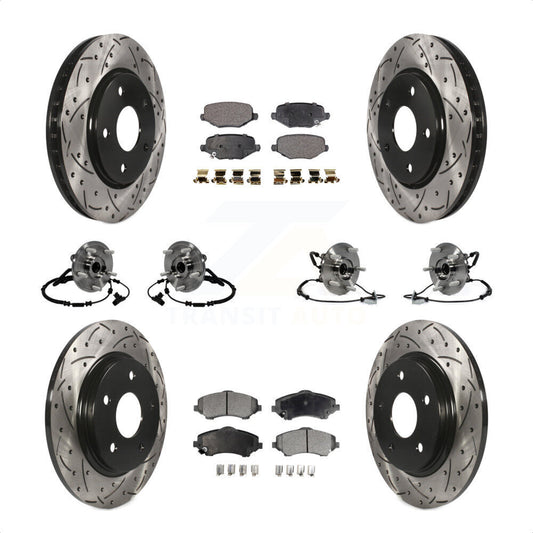 [Avant + Arrière] Kit d'ensemble roulement de roue et moyeu pour Dodge Grand Caravan Chrysler Town & Country Ram C/V Volkswagen Routan KBB-116804 par Transit Auto