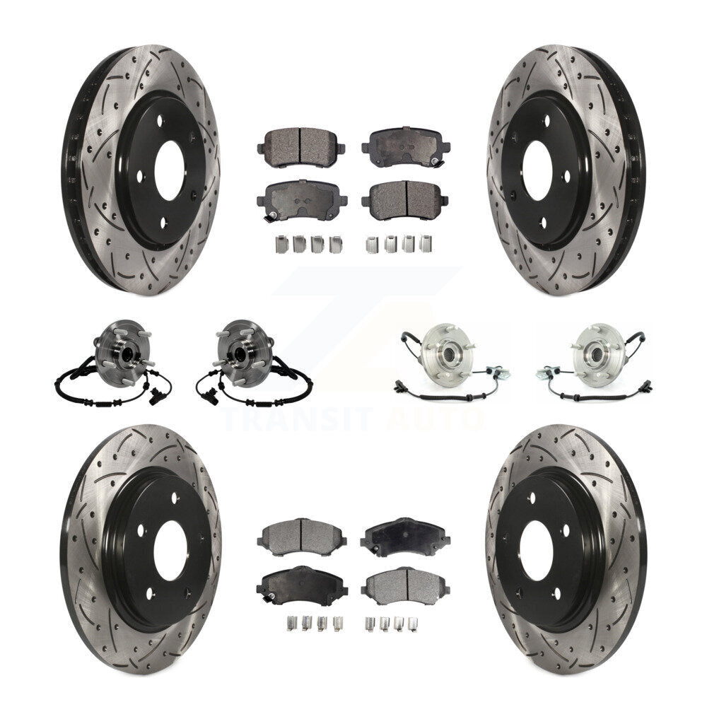 [Avant + Arrière] Kit d'ensemble roulement de roue et moyeu pour 2012 Volkswagen Routan avec Single Piston Caliper KBB-116807