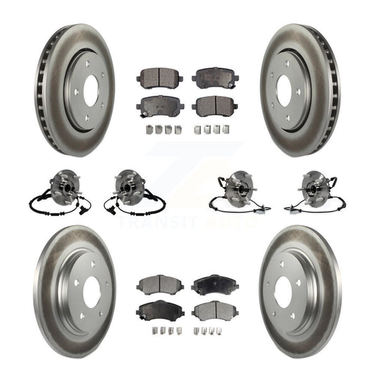 [Avant + Arrière] Kit d'ensemble roulement de roue et moyeu pour 2012 Dodge Grand Caravan Chrysler Town & Country Ram C/V avec Single Piston Caliper To 03/23/12 KBB-116816
