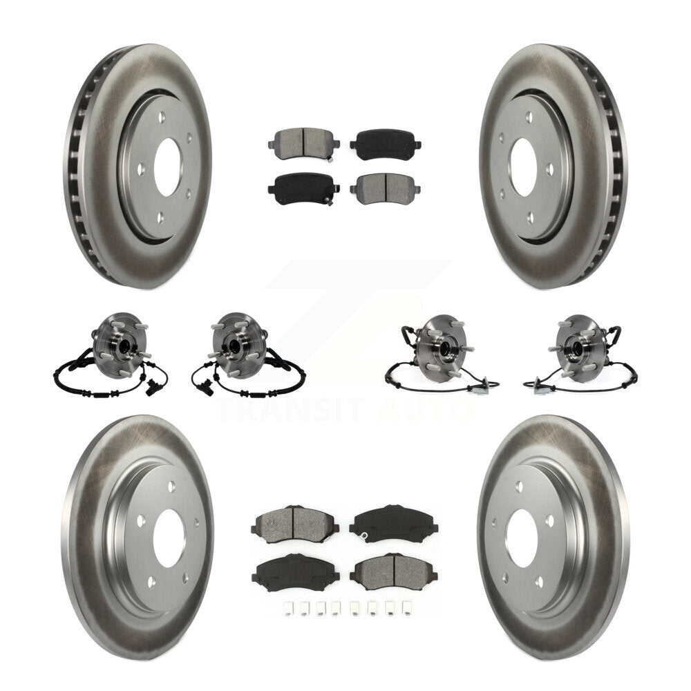 [Avant + Arrière] Kit d'ensemble roulement de roue et moyeu pour 2012 Dodge Grand Caravan Chrysler Town & Country Ram C/V avec Single Piston Caliper To 03/23/12 KBB-116826
