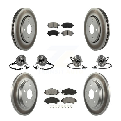 [Avant + Arrière] Kit d'ensemble roulement de roue et moyeu pour 2012 Dodge Grand Caravan Chrysler Town & Country Ram C/V avec Single Piston Caliper To 03/23/12 KBB-116826