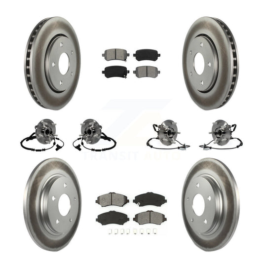 [Avant + Arrière] Kit d'ensemble roulement de roue et moyeu pour 2012 Dodge Grand Caravan Chrysler Town & Country Ram C/V avec Single Piston Caliper To 03/23/12 KBB-116826