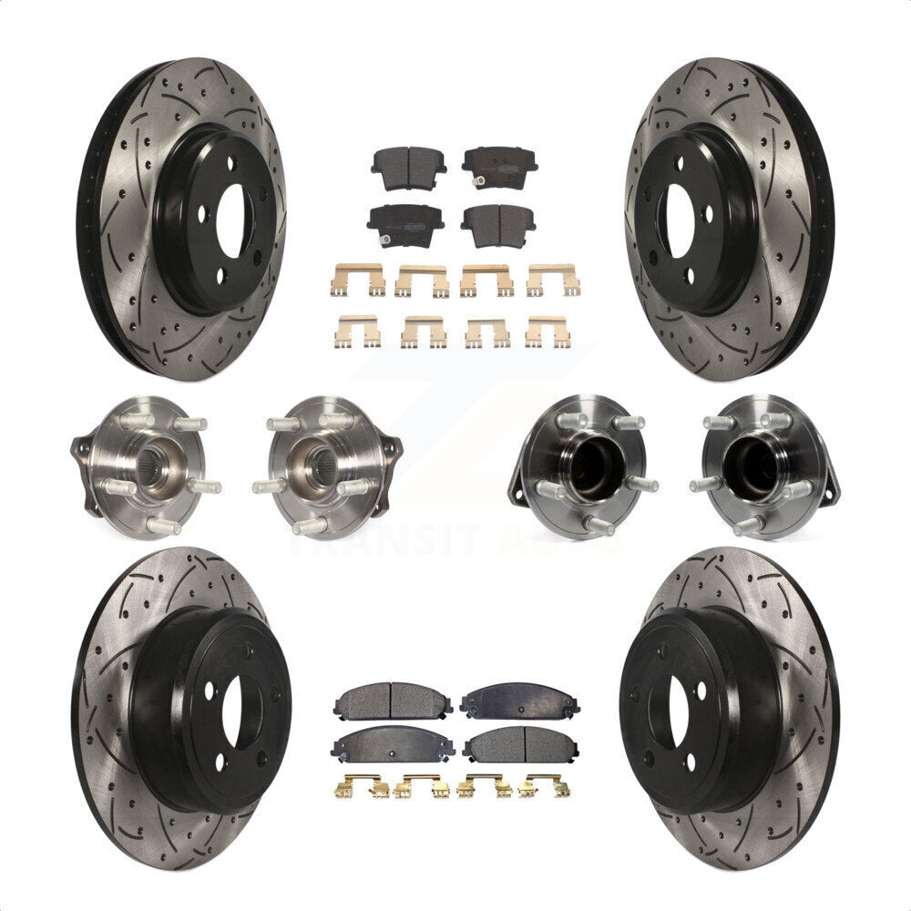 [Avant + Arrière] Kit d'ensemble roulement de roue et moyeu pour 2019-2020 Chrysler 300 RWD avec 5.7L KBB-117006 par Transit Auto