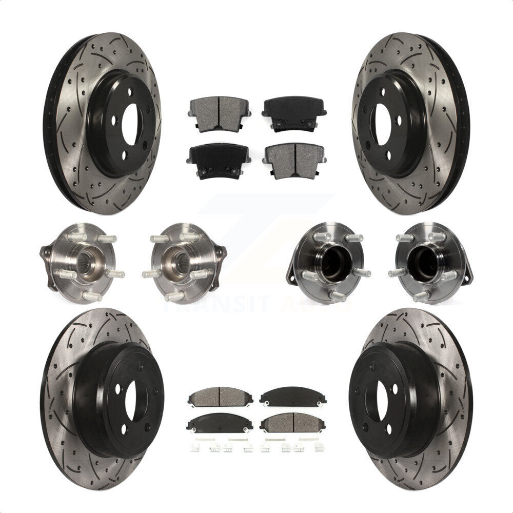 [Avant + Arrière] Kit d'ensemble roulement de roue et moyeu pour 2019-2020 Chrysler 300 RWD avec 5.7L KBB-117007 par Transit Auto