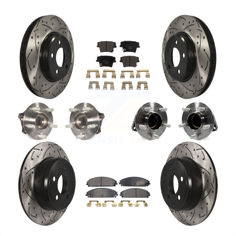 [Avant + Arrière] Kit d'ensemble roulement de roue et moyeu pour 2019-2020 Chrysler 300 RWD avec 5.7L KBB-117008 par Transit Auto