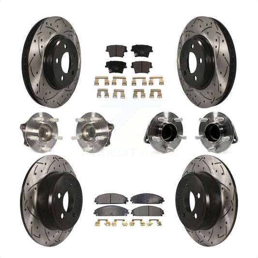 [Avant + Arrière] Kit d'ensemble roulement de roue et moyeu pour 2019-2020 Chrysler 300 RWD avec 5.7L KBB-117008 par Transit Auto