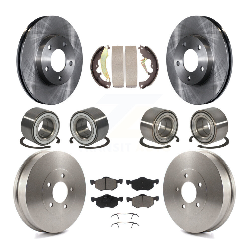 [Avant + Arrière] Kit de Roulement de roue pour 2007 Ford Escape Mercury Mariner From 01/08/07 Drum rear brakes KBB-117047