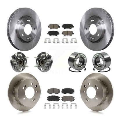 [Avant + Arrière] Kit de Roulement de roue pour 2010 Hyundai Elantra Sedan avec Non-ABS From 03 23 10 KBB-117157