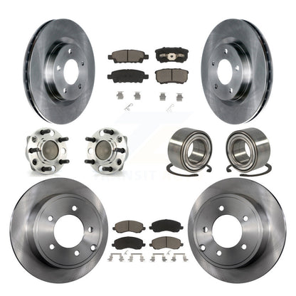 [Avant + Arrière] Kit de Roulement de roue pour 2007 Dodge Caliber FWD avec Drum rear brakes Non-ABS avec 294mm Diameter Rotor KBB-117165