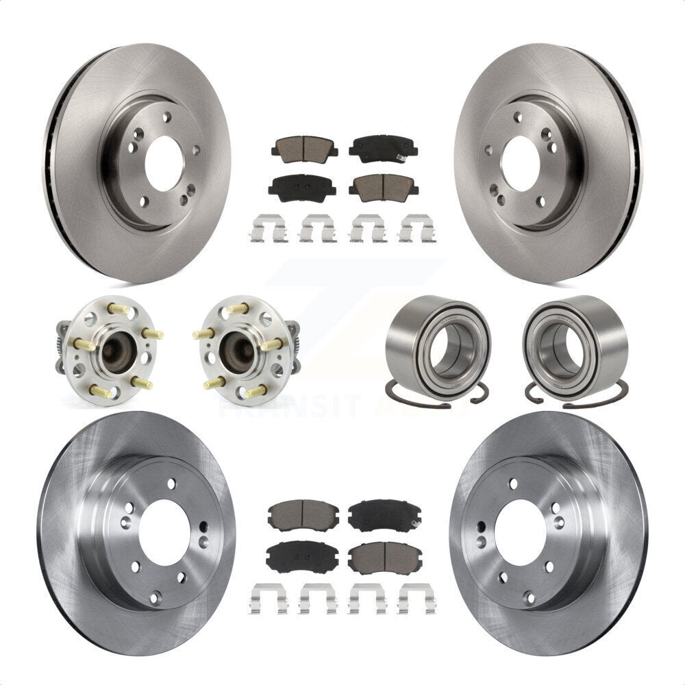 [Avant + Arrière] Kit de Roulement de roue pour 2010 Hyundai Sonata 3.3L KBB-117208 par Transit Auto
