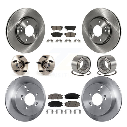 [Avant + Arrière] Kit de Roulement de roue pour 2001-2006 Hyundai Santa Fe FWD avec Non-ABS avec 276mm Diameter Rotor KBB-117273