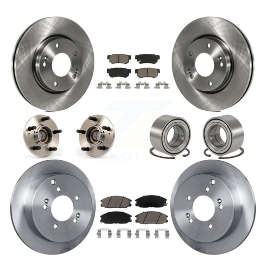 [Avant + Arrière] Kit de Roulement de roue pour 2001-2006 Hyundai Santa Fe FWD avec Non-ABS avec 276mm Diameter Rotor KBB-117273