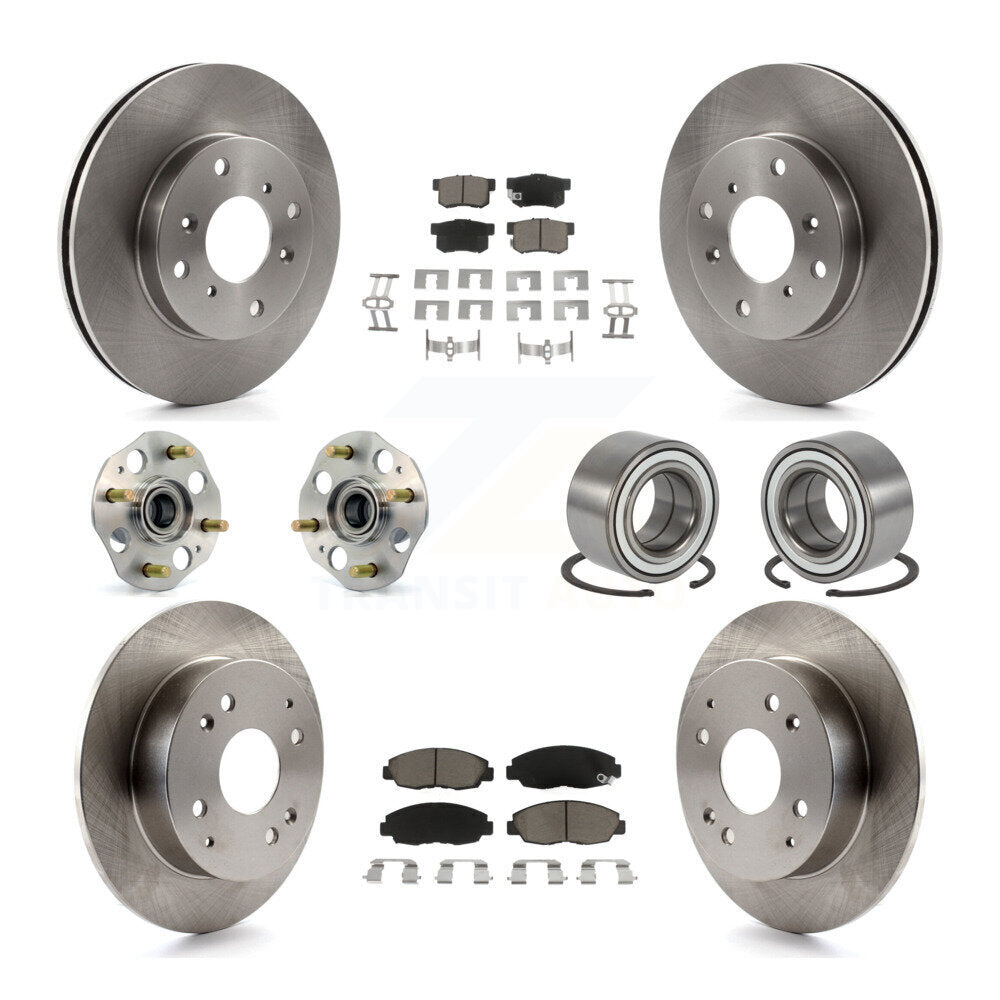[Avant + Arrière] Kit de Roulement de roue pour 1998-2002 Honda Accord Sedan avec 2.3L Drum rear brakes Non-ABS KBB-117279