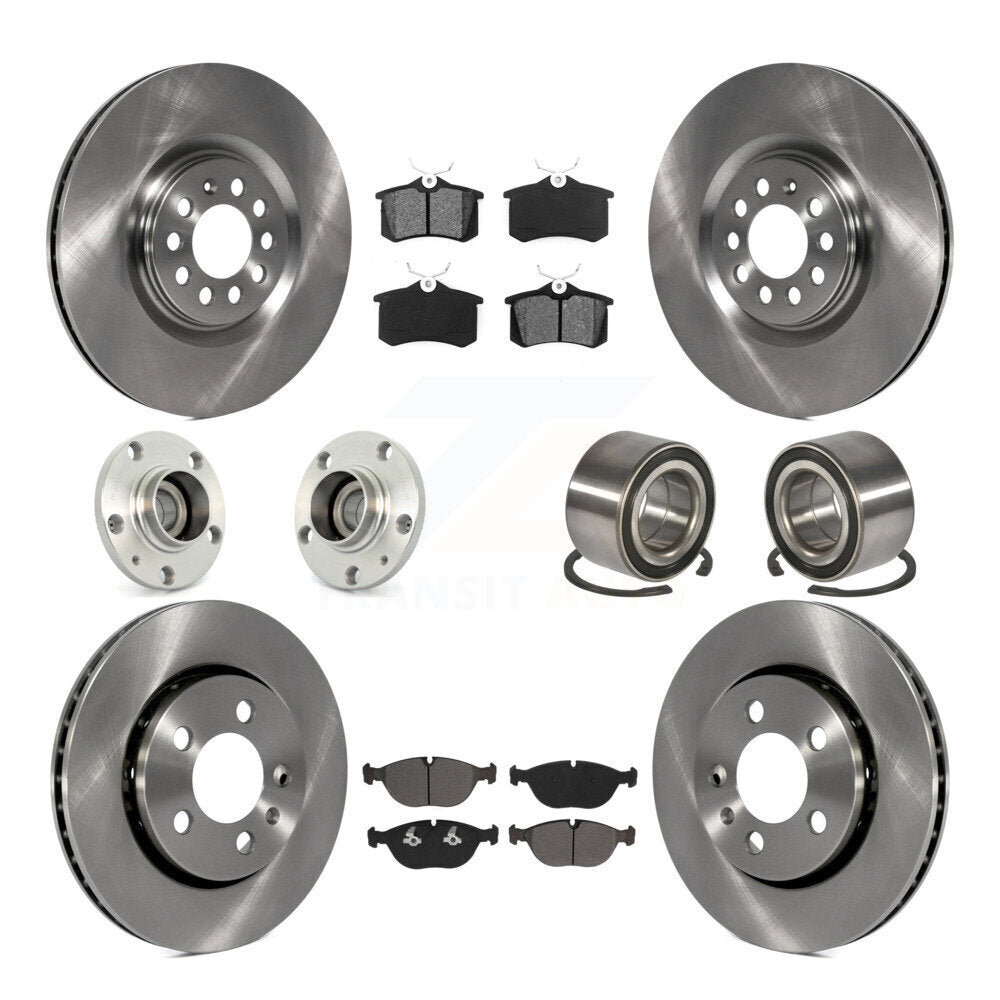 [Avant + Arrière] Kit de Roulement de roue pour 2006 Audi TT Quattro 3.2L avec 256mm Diameter Rotor KBB-117459