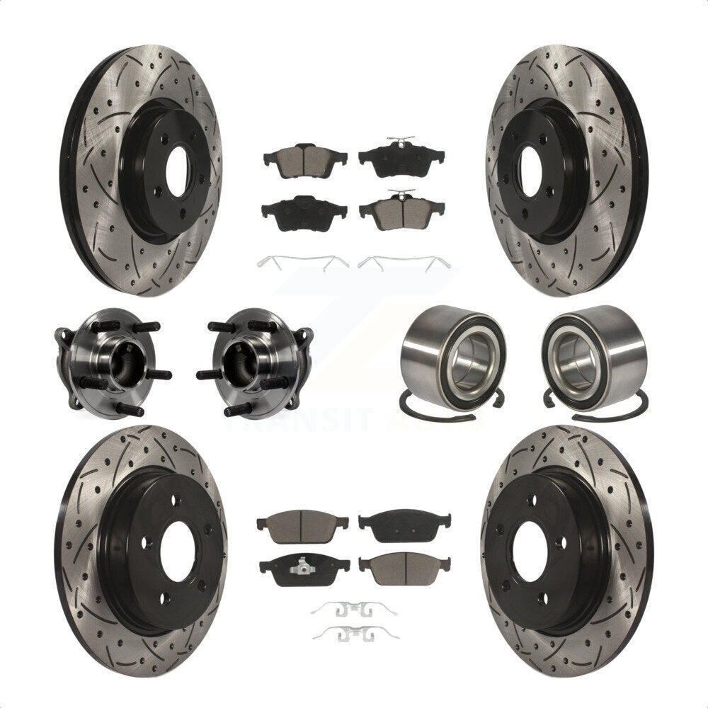 [Avant + Arrière] Kit de Roulement de roue pour 2013 Ford Focus ST sans Active Park Assist KBB-117484 par Transit Auto