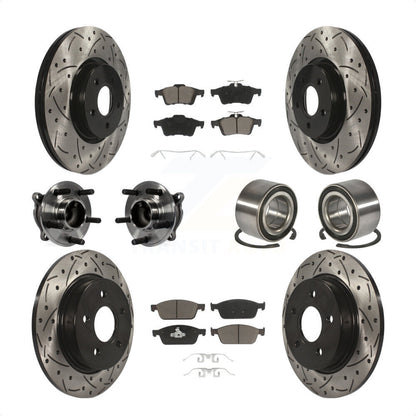 [Avant + Arrière] Kit de Roulement de roue pour 2013 Ford Focus ST sans Active Park Assist KBB-117484 par Transit Auto