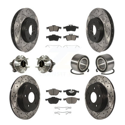 [Avant + Arrière] Kit de Roulement de roue pour Ford Focus avec Parking Assist KBB-117487