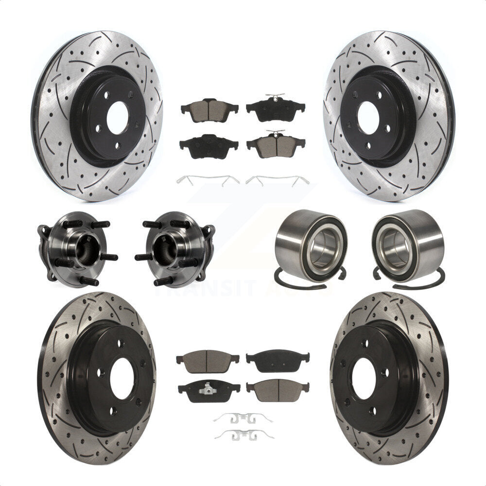 [Avant + Arrière] Kit de Roulement de roue pour Ford Focus sans Active Park Assist KBB-117490 par Transit Auto