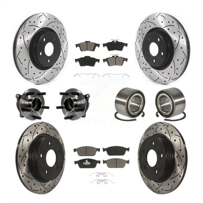 [Avant + Arrière] Kit de Roulement de roue pour Ford Focus sans Active Park Assist KBB-117490 par Transit Auto