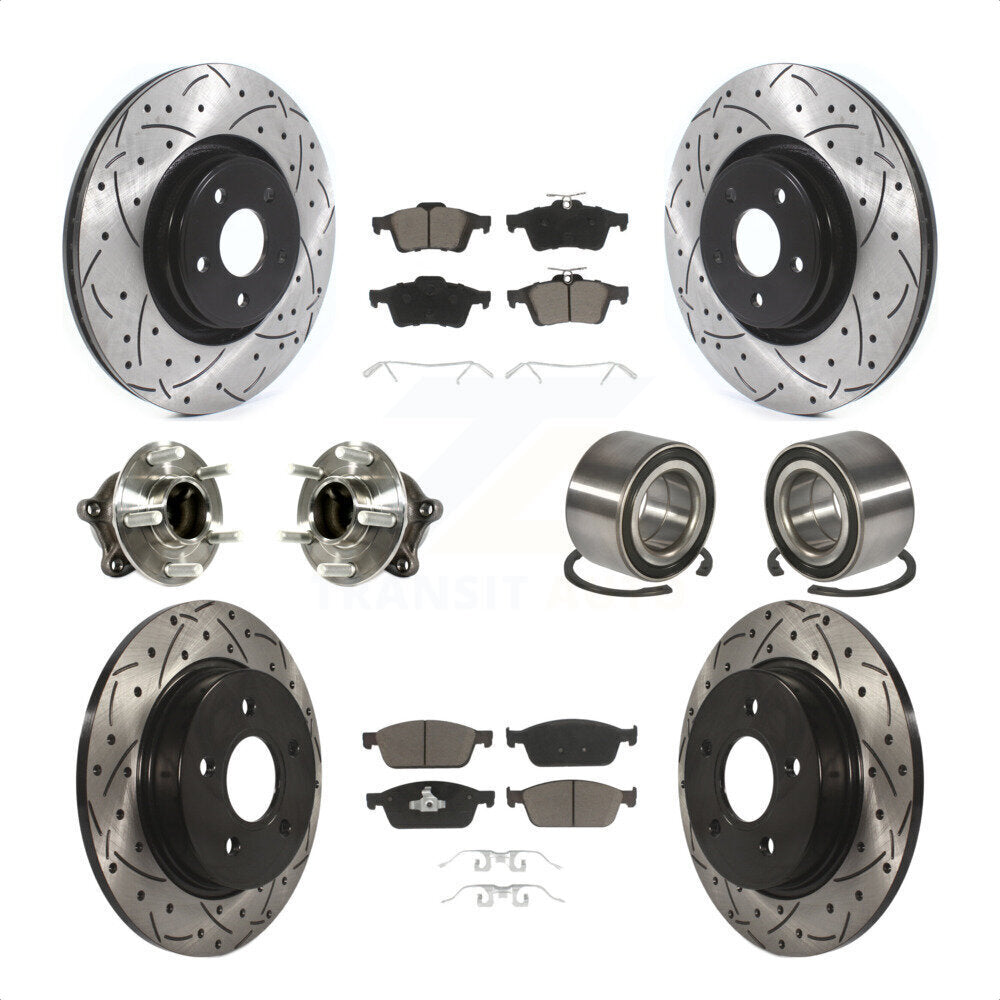 [Avant + Arrière] Kit de Roulement de roue pour Ford Focus avec Parking Assist KBB-117491 par Transit Auto